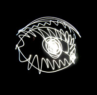 Light painting of an eye