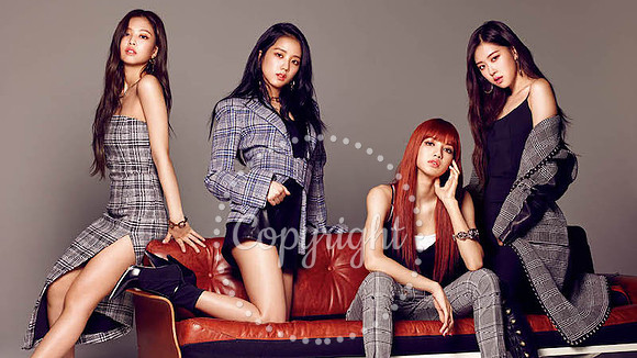 BLACKPINK In suits on couch