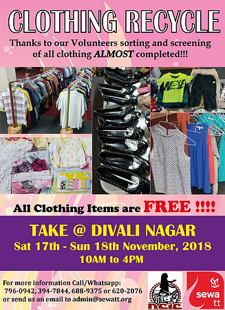2018 - clothing recycle drive November 2018