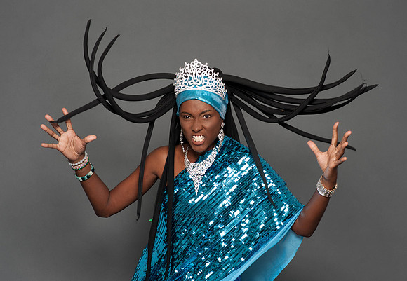 SNP-0470-2 Yemoja  Angry at human race for the pollution of the sea and river water ways.