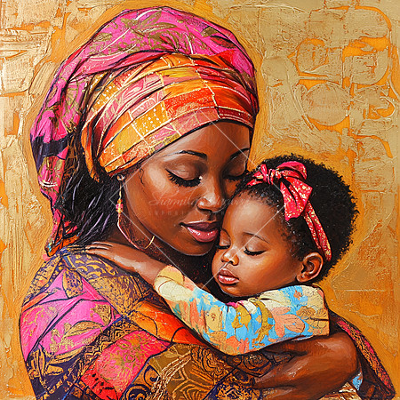 snphoto108_African_Mother_and_african_baby_in_an_embrace_painte_24313290-5eeb-4552-acb9-bfeab69e4674