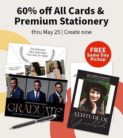 60% off All Cards and Premium Stationery