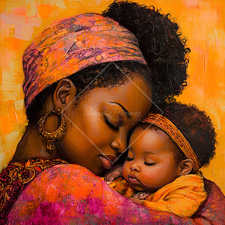 snphoto108_African_Mother_and_african_baby_in_an_embrace_painte_3b434de2-3542-465a-86ce-592600433267